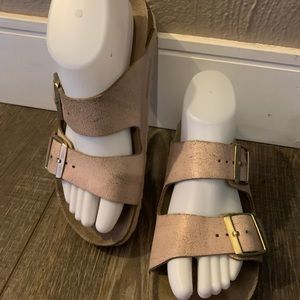 Birkenstock Light Rose Leather sz. 37 (6-6.5) EUC